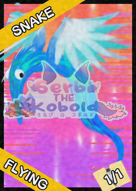 MTG Custom Snake token with flying based on worm on a string